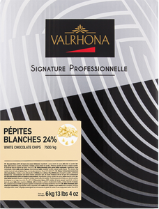 Bild på Valrhona drops vit 24% 6 kg