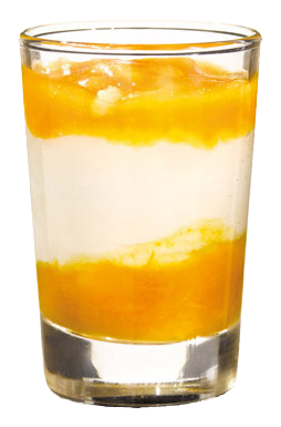 Kokosmousse & Mango i glas 48x 46 g