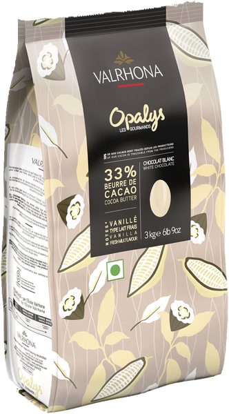 Feves Opalys vit chokladpellets 33% 3 kg