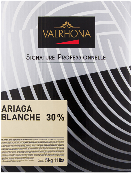 Valrhona Ariaga vit chokladpellets 30% 5 kg