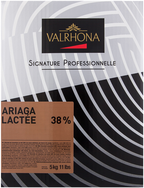 Valrhona Ariaga mjölk chokladpellets 38% 5 kg