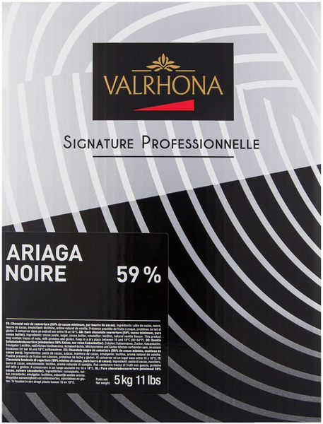 Valrhona Ariaga mörk chokladpellets 59% 5 kg