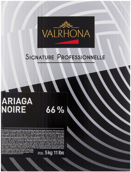 Valrhona Ariaga mörk chokladpellets 66% 5 kg