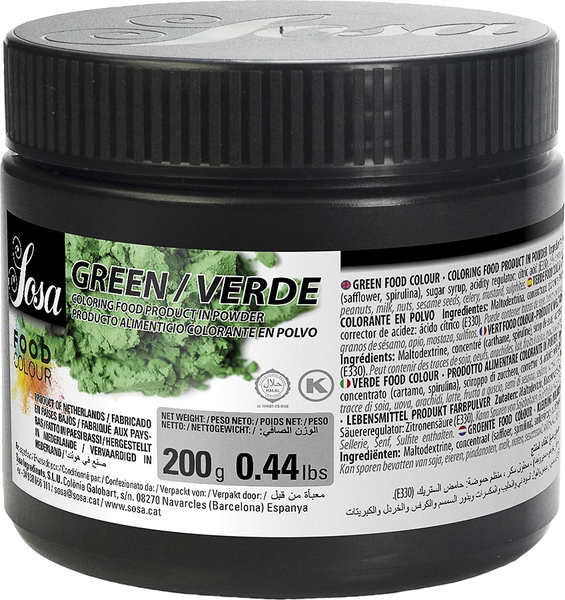 Grönt färgpulver naturlig 200g
