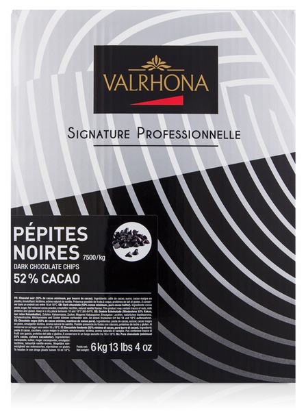 Valhona drops mörk 52% 6 kg