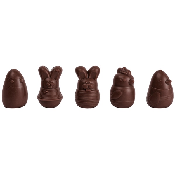 Pralin Påsk djur 5 sort mörk