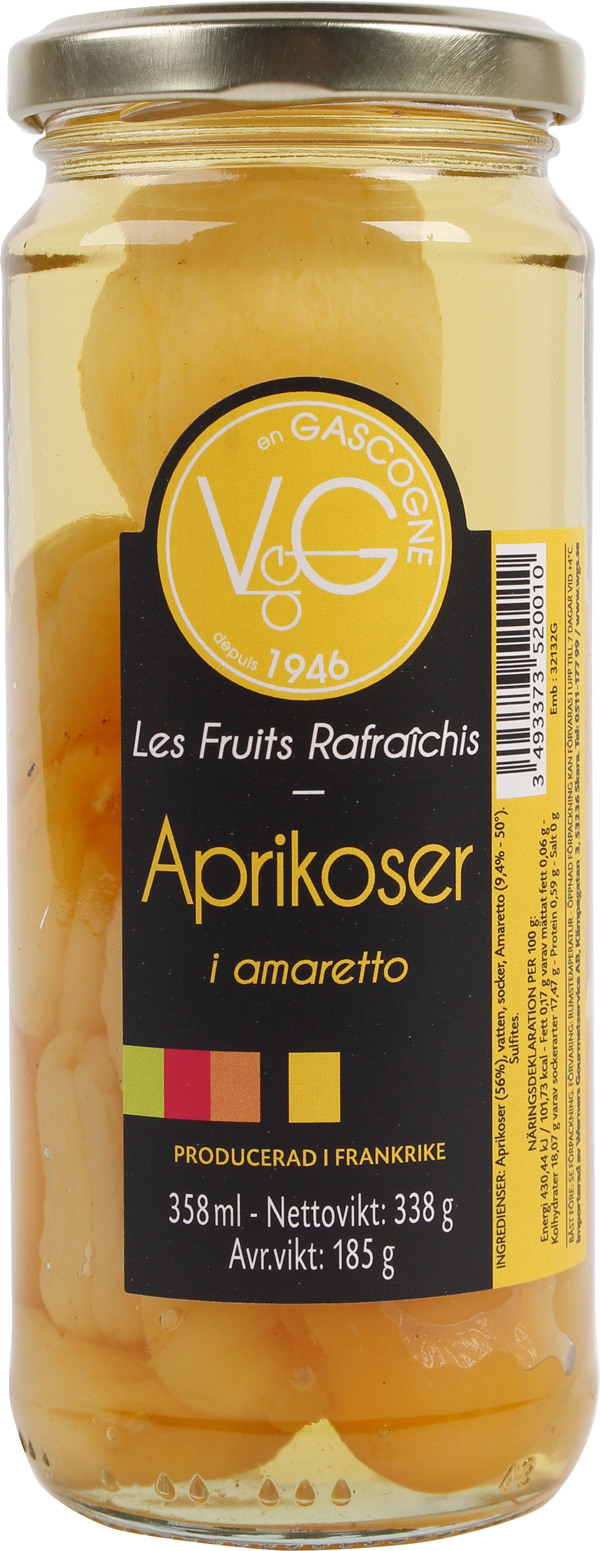 Aprikoser i Amaretto 338 g