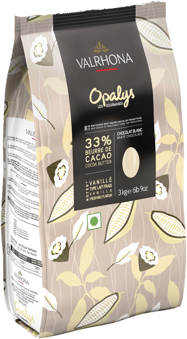 Feves Opalys vit chokladpellets 33% 3 kg