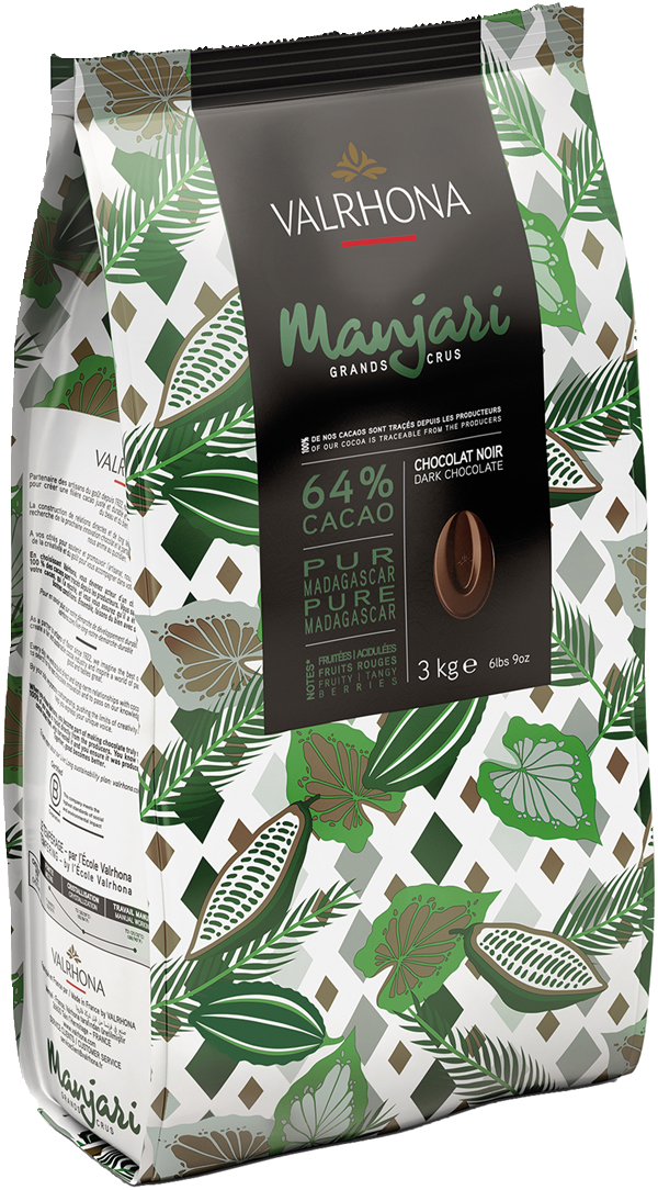 Feves Manjari Grand Cru mörk chokladpellets 64% 3 kg